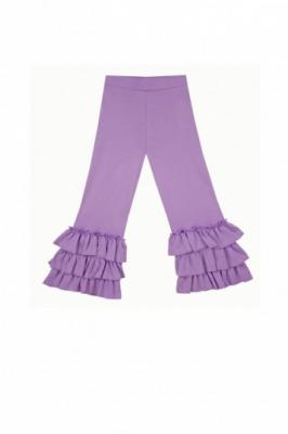 Purple ruffle long pants