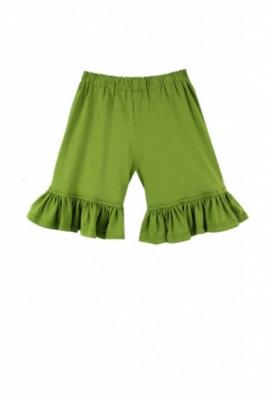 Green Flare Ruffle Shorts