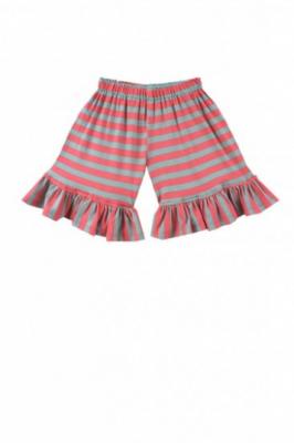 Coral Gray Striped Shorts